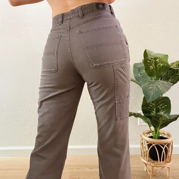 Y2K Calvin Klein Chocolate Brown Mid Rise Cargo Pants - Picture 6 of 8